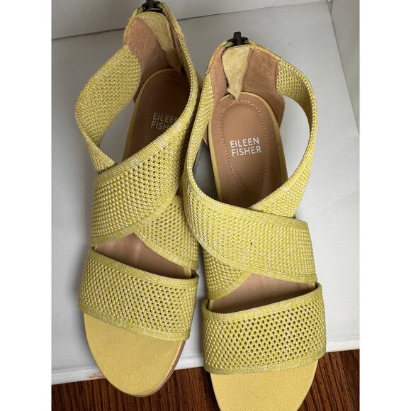 Eileen Fisher Women's Yellow Kitts Sandal size 8 - Picture 4 of 6